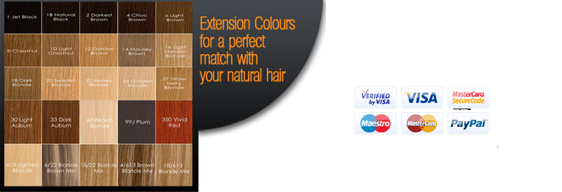 hair extensions color chart